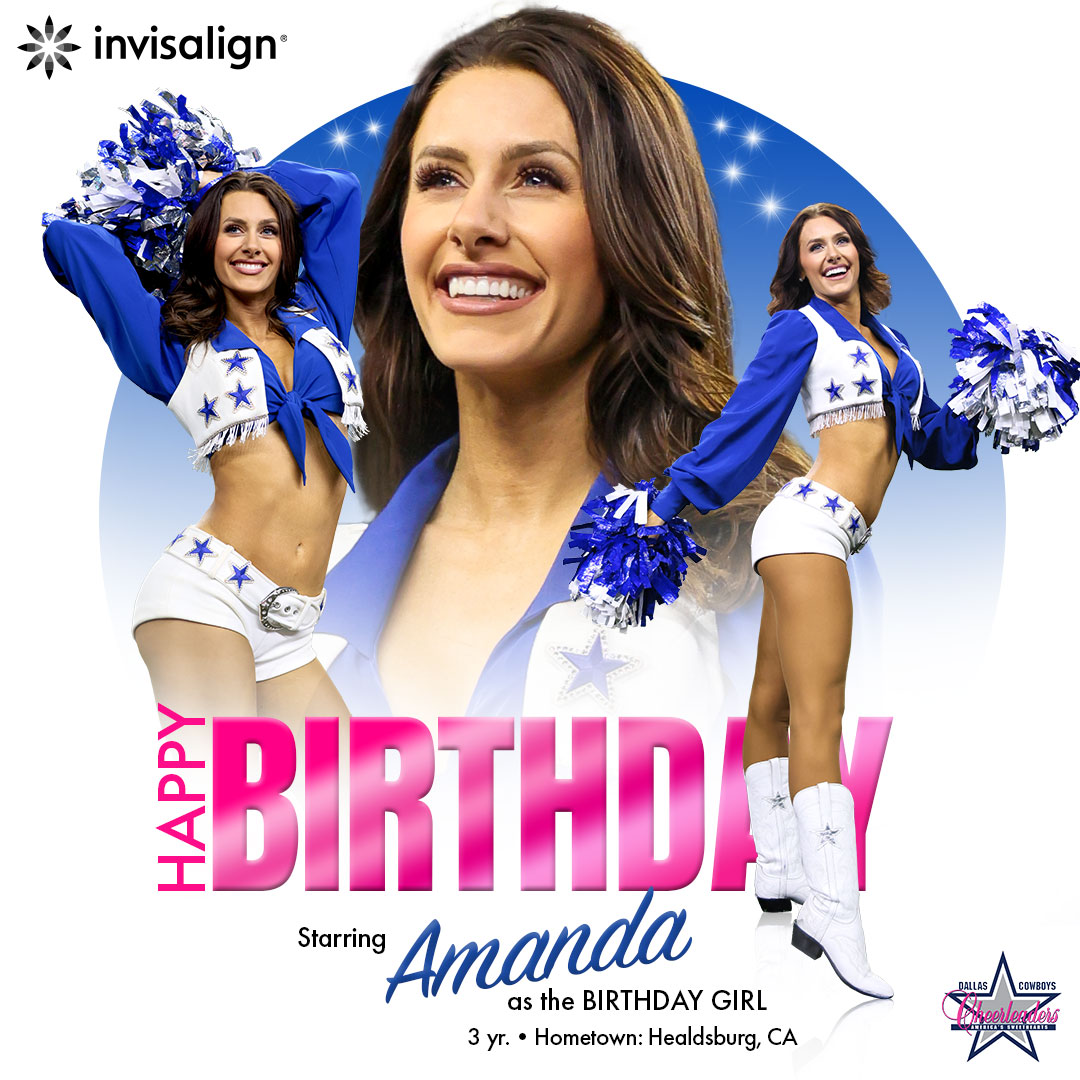 DCCheerleaders's tweet image. Birthday glowin' 💖 Happy Birthday, Amanda! 

@Invisalign | #WinningSmiles