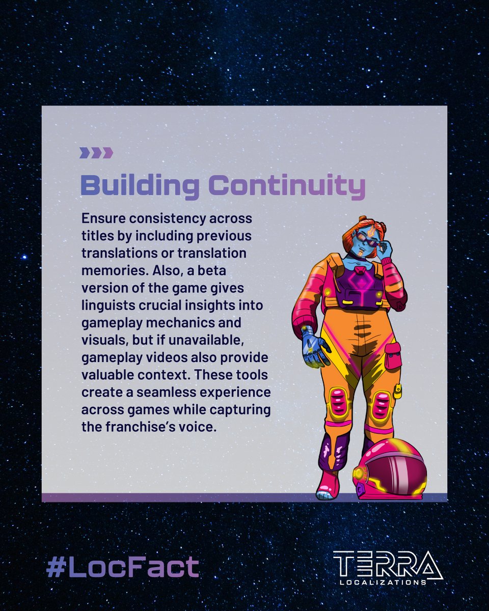 Terra_Loc's tweet image. 🎮 What’s the secret to flawless #GameLocalization?

It starts with the ultimate #Lockit! In today’s #LocFact, we’re sharing the essential components every game developer should include in their kit to ensure cultural accuracy, seamless translation, and global success.