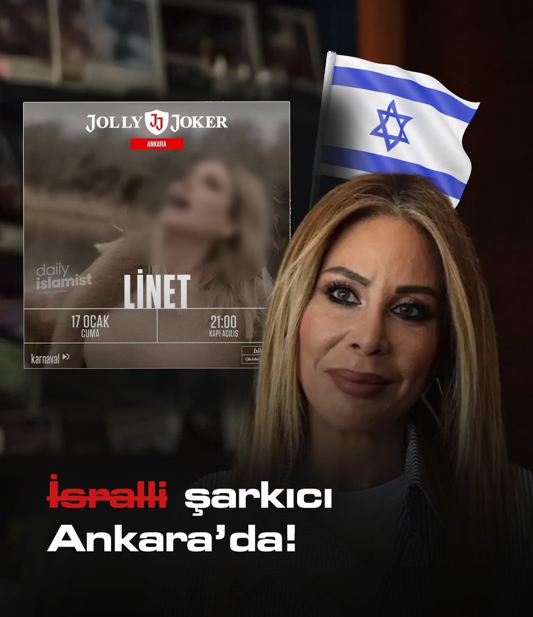 altintasme's tweet photo. İsrail ordusunda askerlik yapıp, Gazze'deki soykırımı savunan Linet Menashe'in bu akşam Ankara'da vereceği konser iptal edilmeli. Bu utanca dur denilmeli ve siyonistlerle işbirliği yapan hiçbir kimseyi ülkemizde görmek istemiyoruz! https://t.co/FKI7Eq15Wv