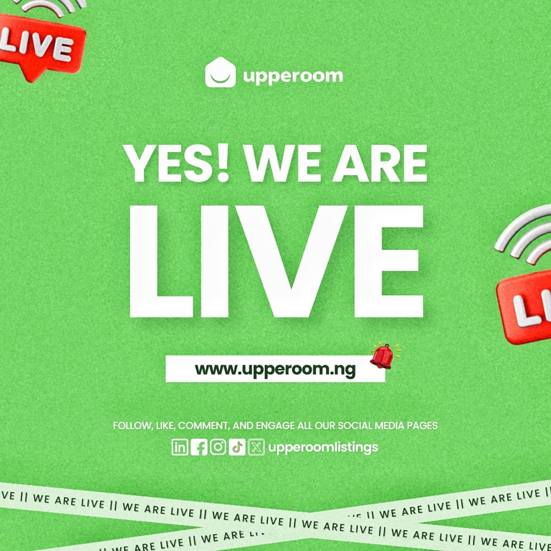 upperoomlisting's tweet photo. We are live!!!!!🎊🎊🎊🥂💰🏠
Hurry NOW and go check us out.
The link is in the flyer.
#Uniport #Upperoom #Upperoomlistings #Upperoomlisters #Upperoomearnings #Upperoomclients #Upperoomlaunch #Uniporttv https://t.co/2zrjgE8blB