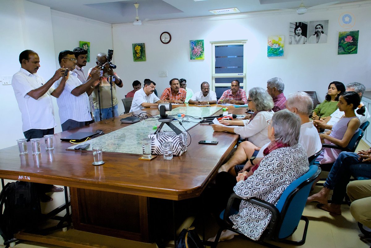 AurovilleMedia's tweet photo. Collaborative and Partnerships initiated for Auroville starting with Gujarat. MoUs signed with key Universities. A team from Auroville made presentations to key State Dignitaries
https://t.co/fJ3q3sW4Cv
#AurovilleFoundation #AurovilleInGujarat #CollaborativeExchange https://t.co/vpYj2Tsyjj