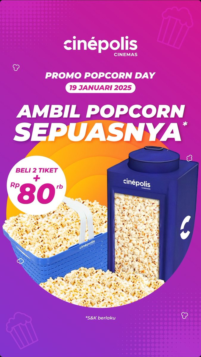 promoin_n's tweet photo. PROMO NONTON CINEPOLIS NIHH

CATET AJA TANGGAL NYA 

📽 1 Iman 2 Makmum (17-19 Januari)
📽 EVA Pendakian Terakhir (17-19 Januari)
📽 Sebelum 7 Hari (17-22 Januari) https://t.co/pH0Rc3hlAu