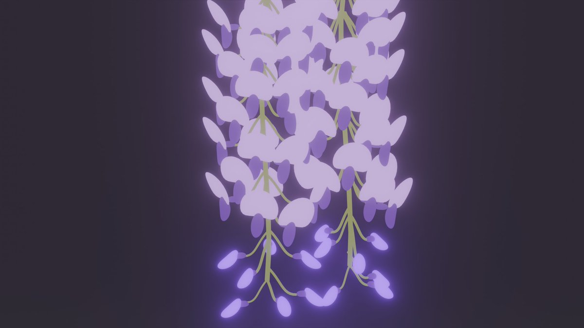 wis_blender's tweet photo. やっとアイコン用の作品できた!🥹
藤の花…のつもり
葉っぱは諦めた🥲
#blender #blender初心者 #b3d #3DCD https://t.co/4Hy7YowiX1