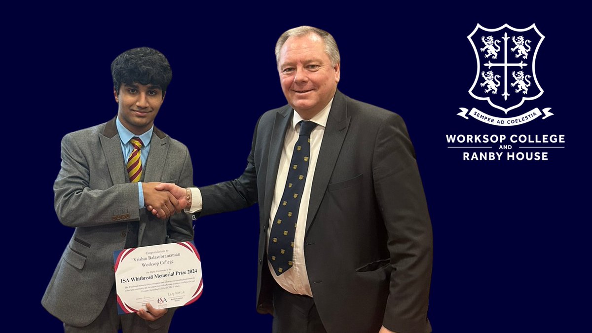 We are proud to announce that Vrishin, Year 12, has been Highly Commended in the ISA Whitbread Memorial Prize! 🎉

This award recognises pupils who have shown exceptional dedication to both school and community life. A huge congratulations to Vrishin - very well deserved!