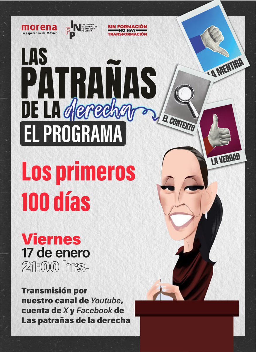 Buen día militancia les compartimos la cartelera formativa del día:

📌 Mujeres en territorio <a href="/Arisbee_/">Arisbee G. Pineda</a> 
<a href="/NataliaEguiluz1/">Natalia Eguiluz</a> 
⏰ 17:00 hrs.
▶️ Transmisión por nuestro canal de YouTube, cuenta en X y Facebook del Programa Integral de Género.

📌 Curso: Economía para no economistas