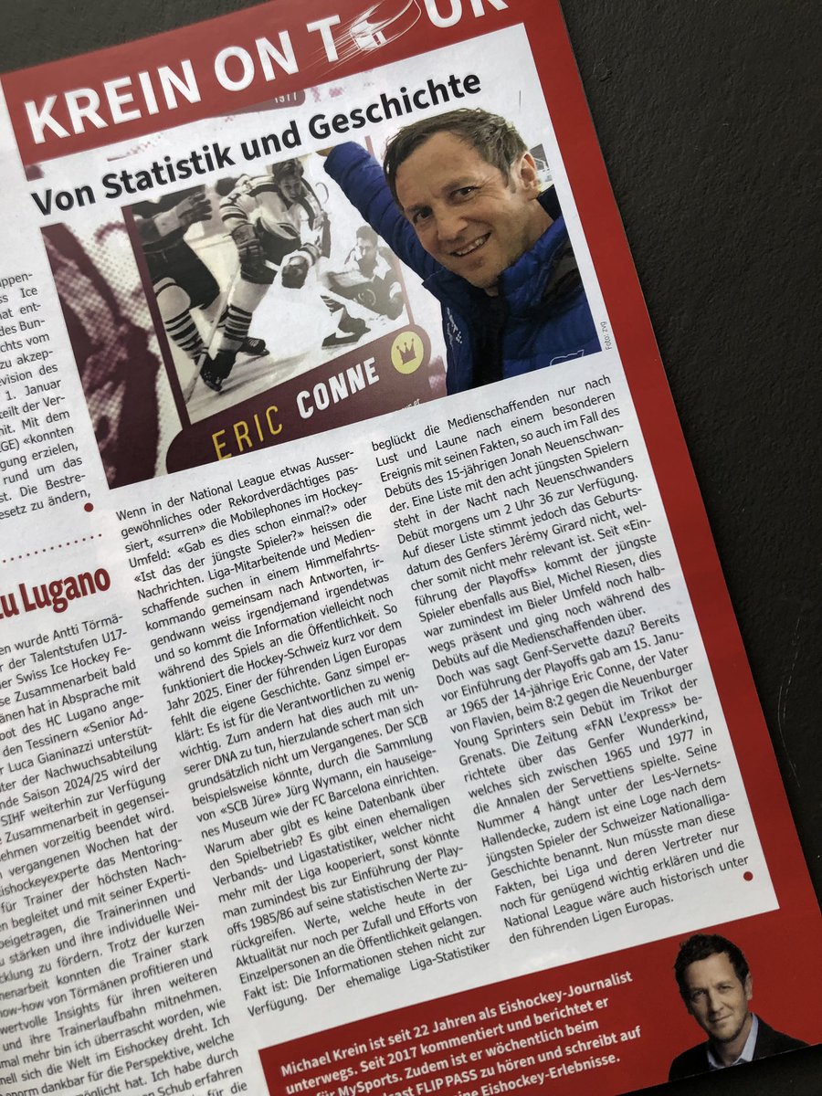kr1blog's tweet photo. #kreinontour die Rubrik im Eishockey-Magazin Slapshot „Von Statistik und Geschichte“ @officialGSHC #GVAMADE #ericconne @ehcbiel #rougeetjaune #icicestbienne #jonahneuenschwander https://t.co/jk9IBxHRE5