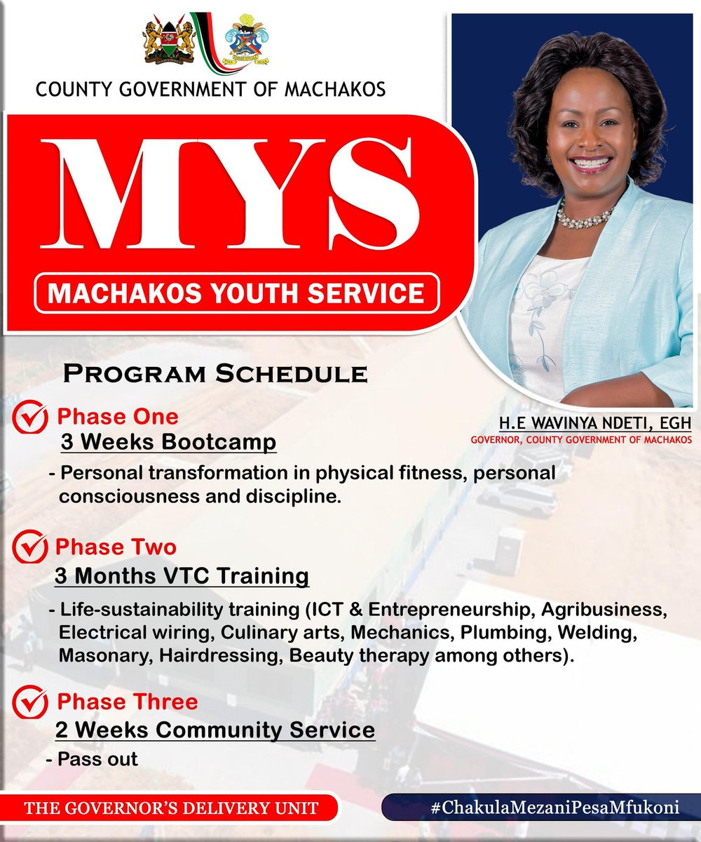 machokali_071's tweet photo. The bright future of these youngsters is now fully guaranteed, the skills they'll acquire from these will help them in their lives. 
Kudos @Wavinya_Ndeti 

#MachakosYouthService

@theOfficeKettle https://t.co/esTXupvpno