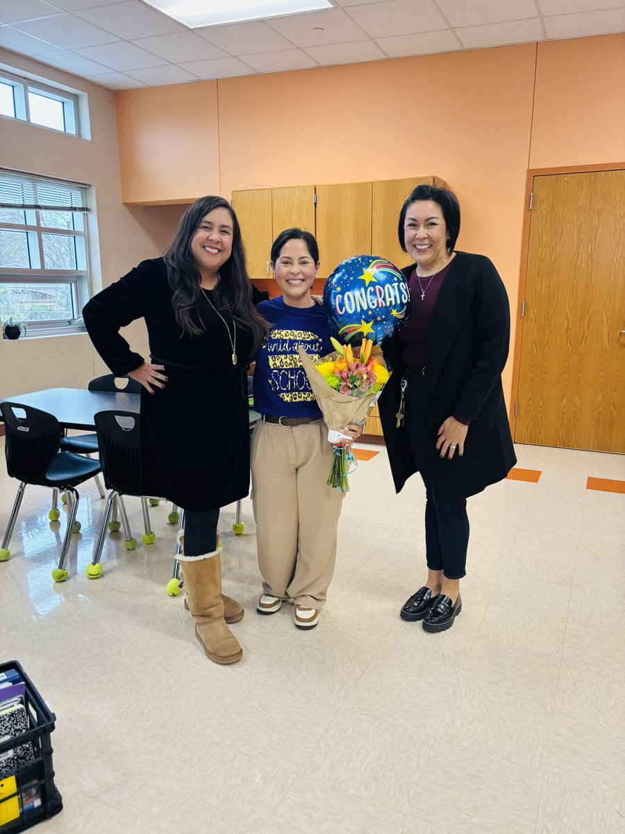 Congratulations, Ms. Vasquez! This year’s Teacher of the Year! As a special education teacher, she goes above and beyond for every student &amp; family she serves, in addition to being a great mentor to new teachers! Thank you Ms. Vasquez! 💜🧡