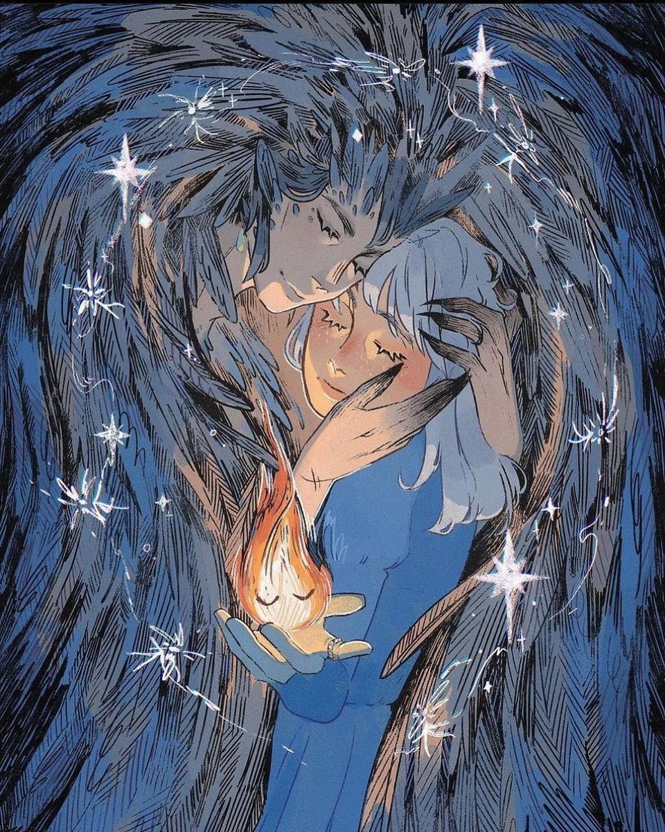 anime_'s tweet photo. Howl and Sophie art by Akiocha https://t.co/SjRd3cjep5