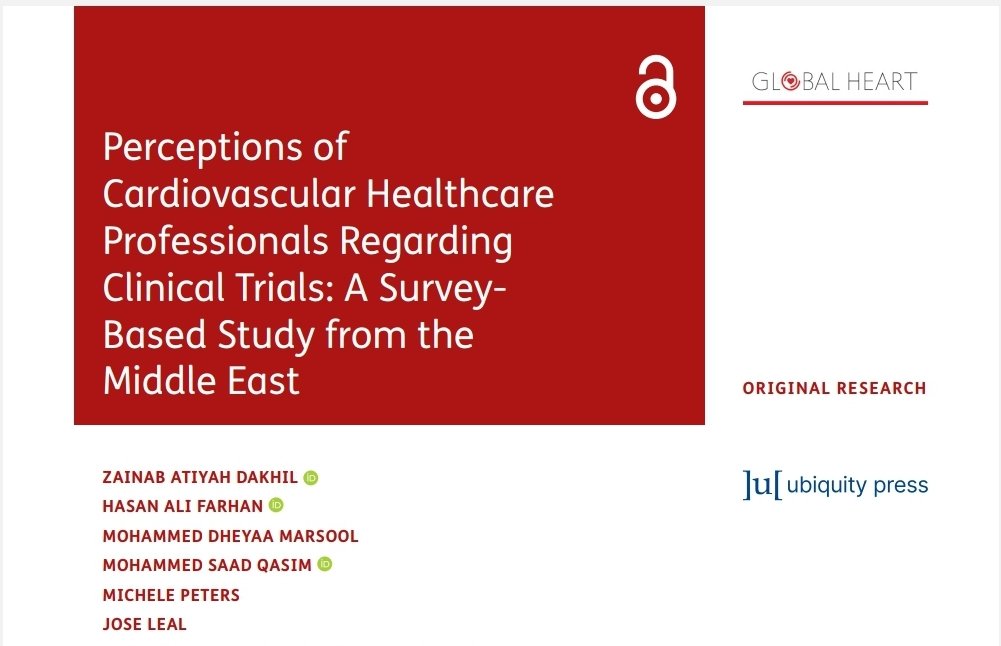 ZainabDakhil2's tweet photo. First📰 in 2025 in #GlobalHeart @worldheartfed ,1st phase of IRAQ-PPI,crucial perspectives on #ClinicalTrial in #MiddleEast @TCT_ME_ @CVCTForum
@mirvatalasnag @mmamas1973 @hvanspall @GSoCers
@pamelasdouglas @MinnowWalsh @_WayneBatchelor
@WomenAs1
https://t.co/tkckUJ4Swd https://t.co/B1aXGXYYGa