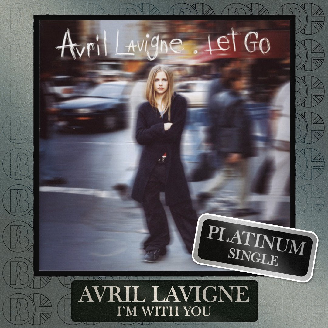 BRITs's tweet photo. 'I'm With You', the single by @AvrilLavigne, is now #BRITcertified Platinum https://t.co/2m9MejZ8vY