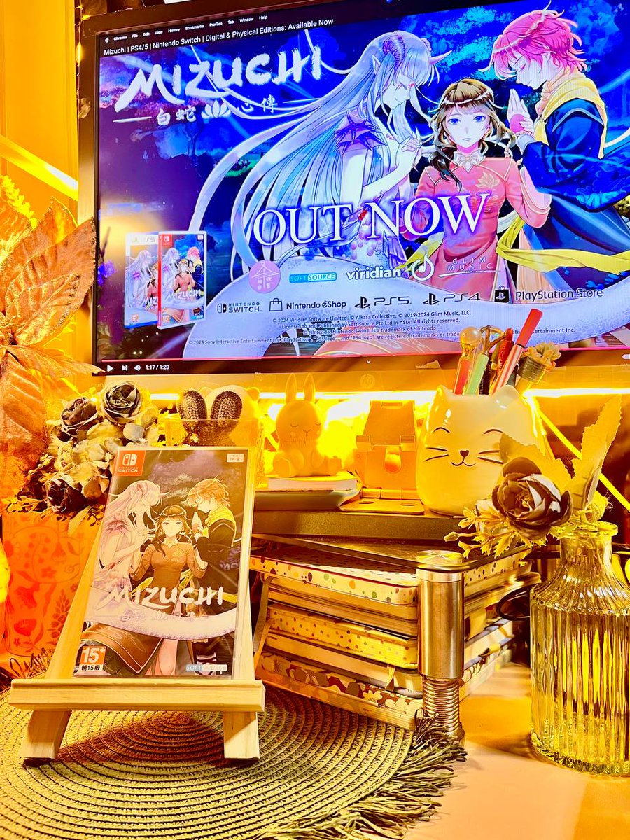 cozy__eviix's tweet photo. ✈️New arrival✈️
🕹️✨ Mizuchi (NTSC Asia) en #NintendoSwitch, gracias a @playasia y #softsourcepublishing
#VisualNovel de romance, misterio sobre el destino de Linh. Ilustraciones preciosas, BSO encantadora y múltiples finales 💖 para fans del género! #Mizuchi #IndieGames https://t.co/vKyRzie5j9