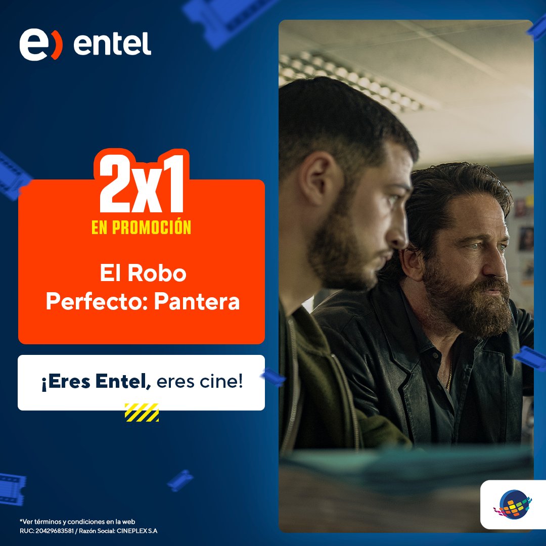 cineplanet's tweet photo. Cine + Entel = ¡Plan perfecto ! 🎥✨ 🍿
Si eres cliente Entel, disfruta las promos en estas películas que tenemos para ti en 2x1. 😍🎟️
¡Haz tu plan hoy mismo! 🎬 Solo necesitas ingresar tu código en nuestra web 🌐 https://t.co/S2VEFKqWG3 o app. 📲
#PromoEntel #Cineplanet #2x1 https://t.co/UDc9y2ls3U