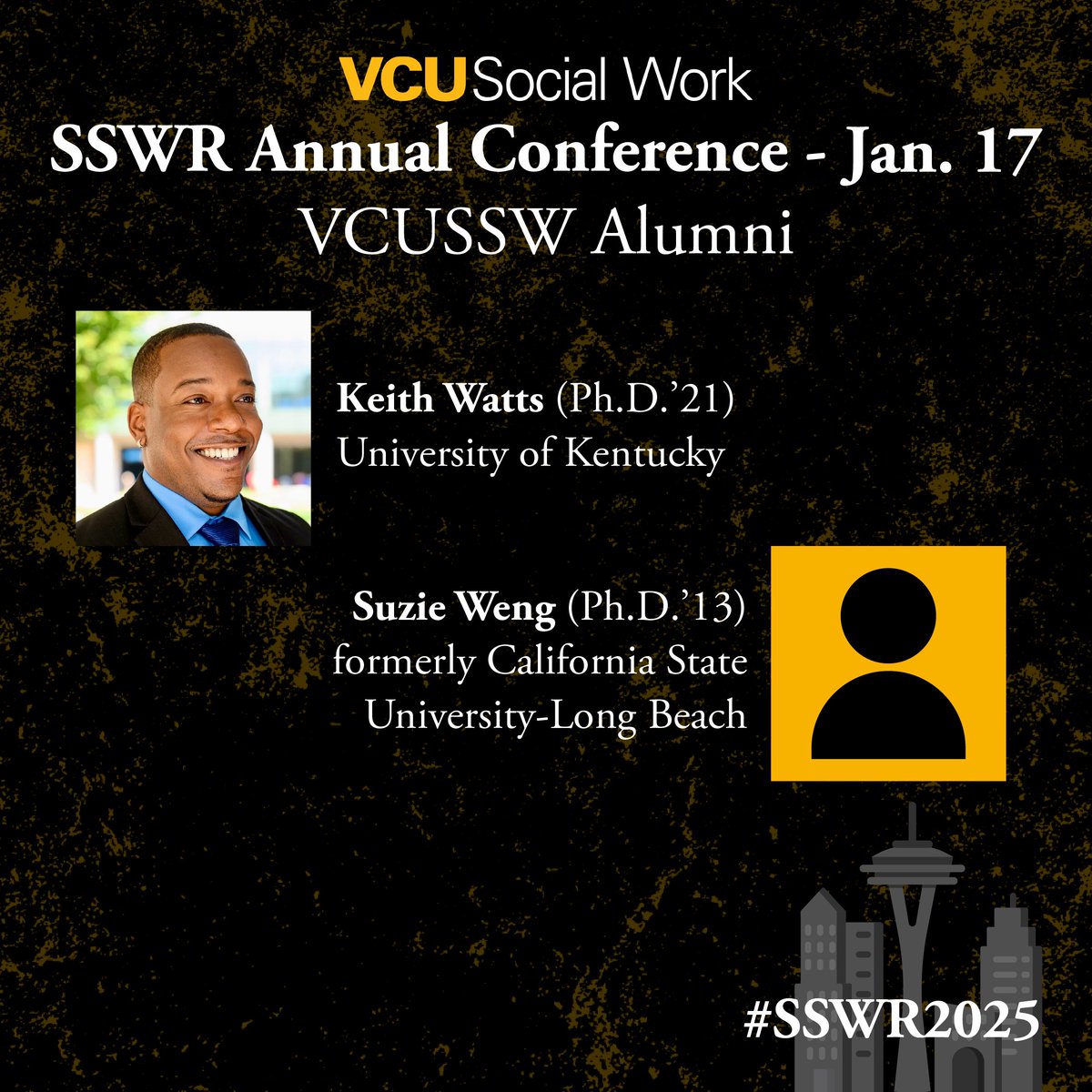 Congratulations to all our #VCUSSW alumni who are presenting or whose research is being presented today (Jan. 17) in Seattle at <a href="/SSWRorg/">SSWR</a>'s #SSWR2025. Details: vcussw.info/SSWR011725.