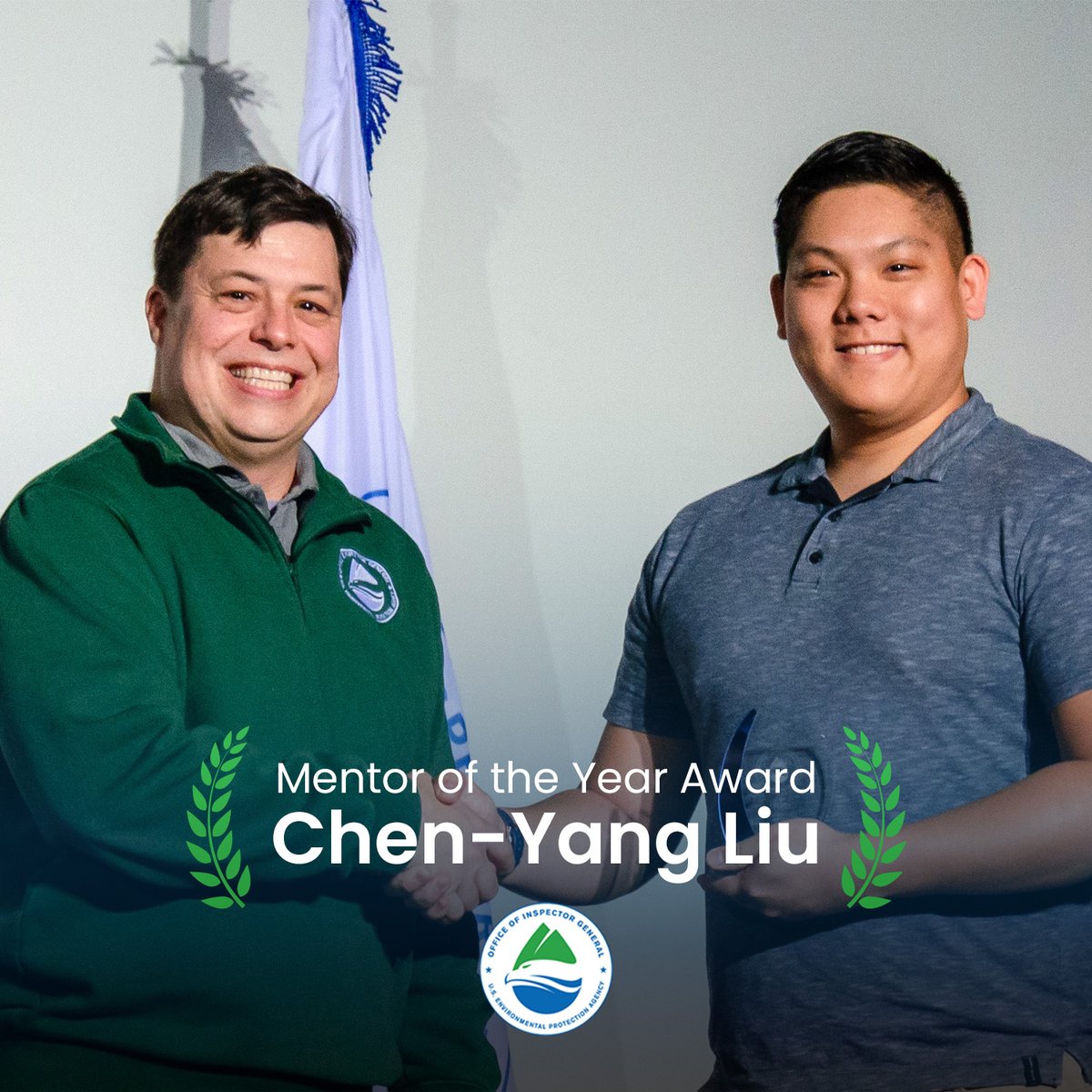 EPAoig's tweet photo. Today is International Mentoring Day🌟 In recognition of his superior mentorship and support efforts, the EPA OIG honored the Office of Audit’s Chen-Yang Liu as the 2024 Mentor of the Year #EPA #EPAOIG #MentoringMonth #MentoringAmplifies #ThankYourMentor #ThankYourMentee https://t.co/gv57dMMdUc