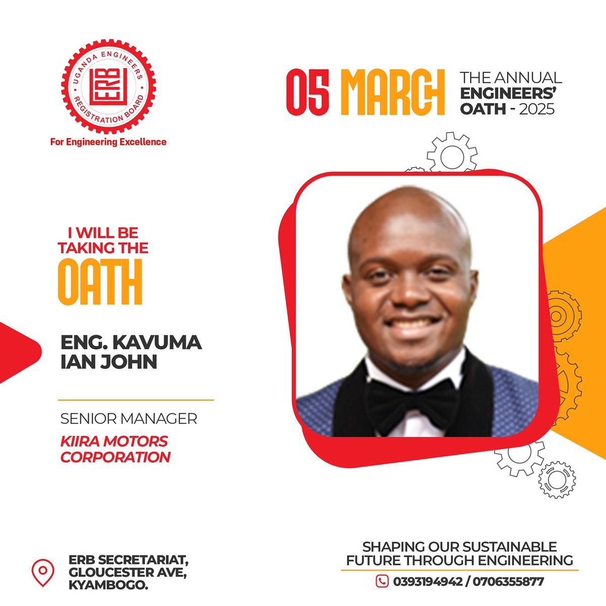 Congratulations Eng Ian John Kavuma