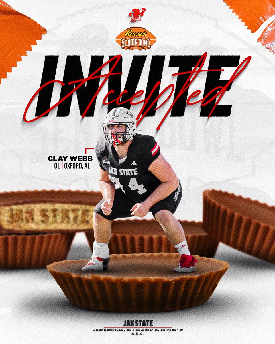 IT'S OFFICIAL 

Clay Webb has accepted his invite to the Senior Bowl‼️