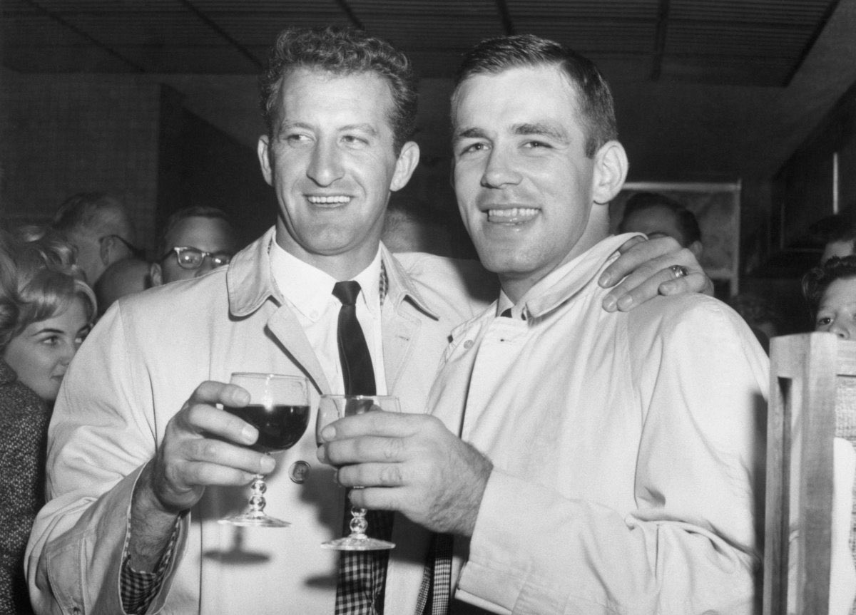 Raise your glasses to the incomparable Bob Uecker (seen here as 1964 WS Champ Cardinals with fellow future broadcaster Tim McCarver), a great ambassador for the game for over a half-century, and Milwaukee’s favorite son. #RIP Bob