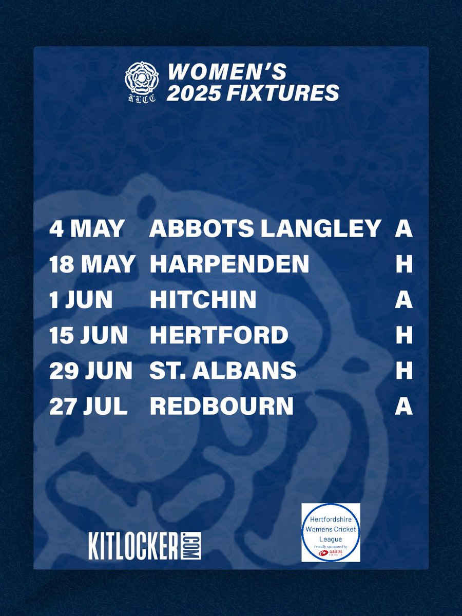 We are delighted to announce our women's fixtures for the 2025 <a href="/HertsWomensCL/">Herts Womens Cricket League</a> Softball League season.