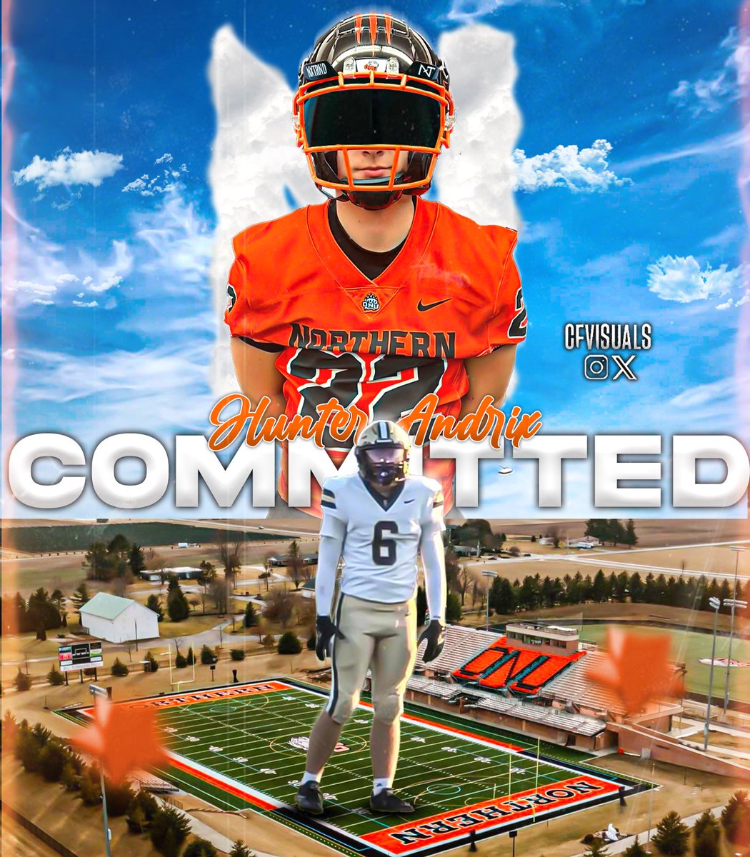 HunterAndrix's tweet photo. More than grateful to announce my commitment to Ohio Northern University! Thankful for everyone that made this possible! Go Polar Bears!🐻‍❄️❄️
#Committed #OhioNorthern 
@Coach_Fries @coachR_Brown @CoachVThomas @shaqblaq23 @EthanDiB15 @GScheutzow @_JackGammon @CoachLouSepe https://t.co/CVhsVUMx5R