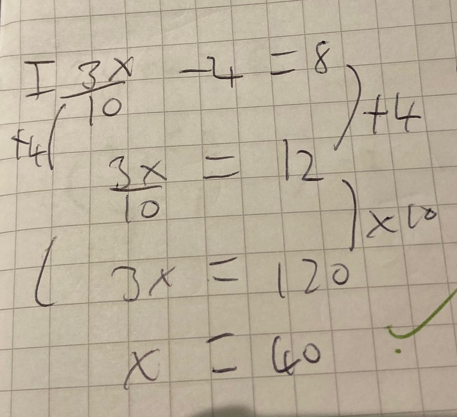 Mrs Caddell's Year 9 class have been studying algebra recently.
Take a look at these excellent examples of solving equations from Oliver K and Harry G