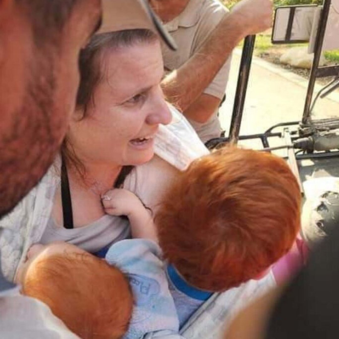 Side effect of this deal: there will be no more "people on the fence" who follow what's happening and don't know who to support.

The terrorists kidnapped a mother with 4 years old child and 8 months old baby, held them hostage in Gaza for a year and 3 months. And now they are