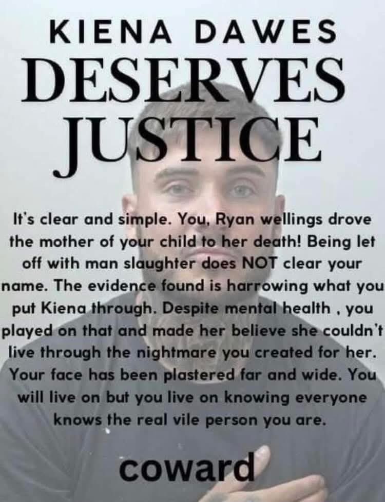 mrsemmaharrison's tweet photo. @emmakennytv 
Please would you look at the Kiena Dawes case. She was a beautiful local girl and was “murdered” / driven to suicide by her coercive, bullying, narcissist “boyfriend”… 
Thank you #justiceforkiena https://t.co/imXbjBKjaL