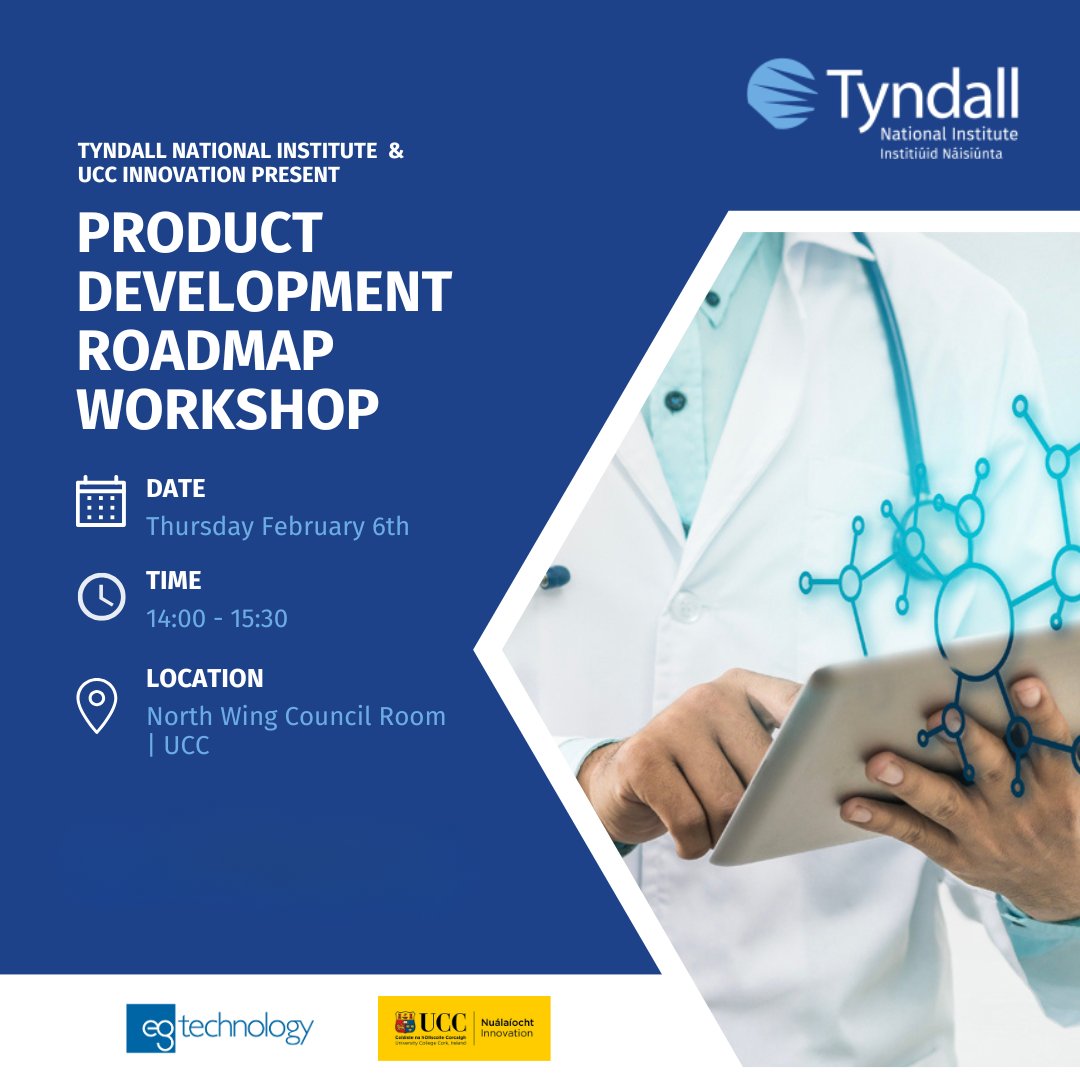 UCC Innovation (@uccinnovation) on Twitter photo UCC Innovation & <a href="/TyndallInstitut/">Tyndall Institute</a> will host a ‘Product Development Roadmap Workshop’ on Thurs Feb 6th. This workshop will be delivered by <a href="/egtechnology/">eg technology Ltd</a>, a UK-based Product Design, Integration and Development Specialist. Find out more: ucc.ie/en/innovation/… UCC Innovation & <a href="/TyndallInstitut/">Tyndall Institute</a> will host a ‘Product Development Roadmap Workshop’ on Thurs Feb 6th. This workshop will be delivered by <a href="/egtechnology/">eg technology Ltd</a>, a UK-based Product Design, Integration and Development Specialist. Find out more: ucc.ie/en/innovation/…