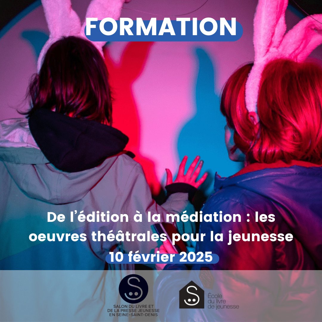 🎭 Lundi 10 février, venez expérimenter des pratiques de lecture et de jeu théâtral et découvrir comment permettre aux enfants et adolescent·e·s de s’approprier le théâtre jeunesse.  Plus d'infos : ecole-livre-jeunesse.fr/formations/app…