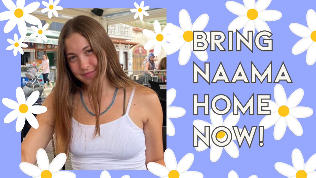 Bring_Naamalevy's tweet photo. Today I feel a lightness that I have not felt in over a year.  Naama will come home.  We can then start the hard work of shedding the layers upon layers of trauma.  🎗️Please hold on Naama- just a little longer. https://t.co/uAjLMjNOhq