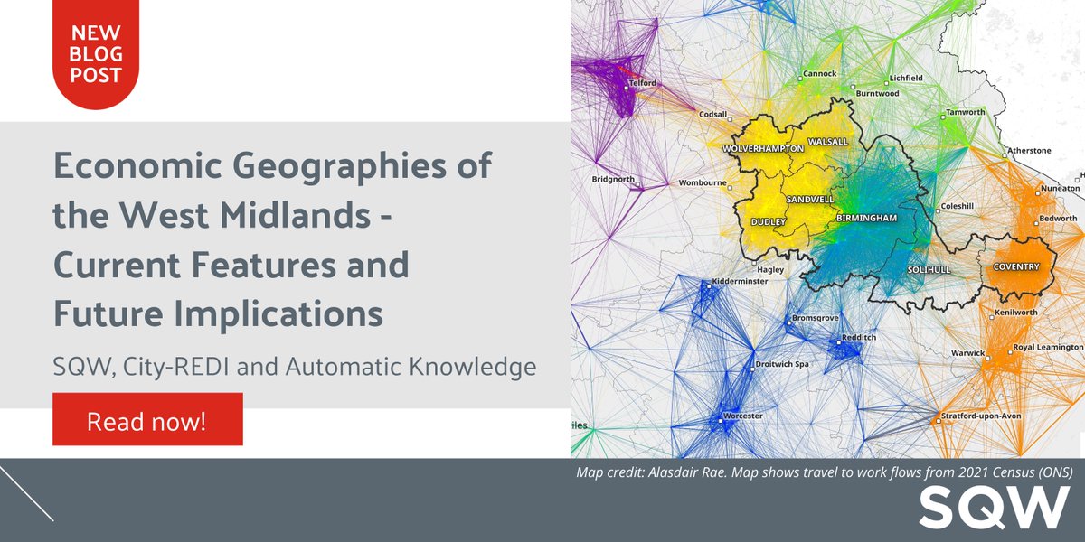We are delighted to see the publication of a recent study for <a href="/WestMids_CA/">West Midlands Combined Authority</a>. In completing the project, we worked closely with Alasdair Rae and <a href="/CityREDI/">City-REDI</a>, University of Birmingham. The purpose of the project was to examine evidence relating to economic geographies across the