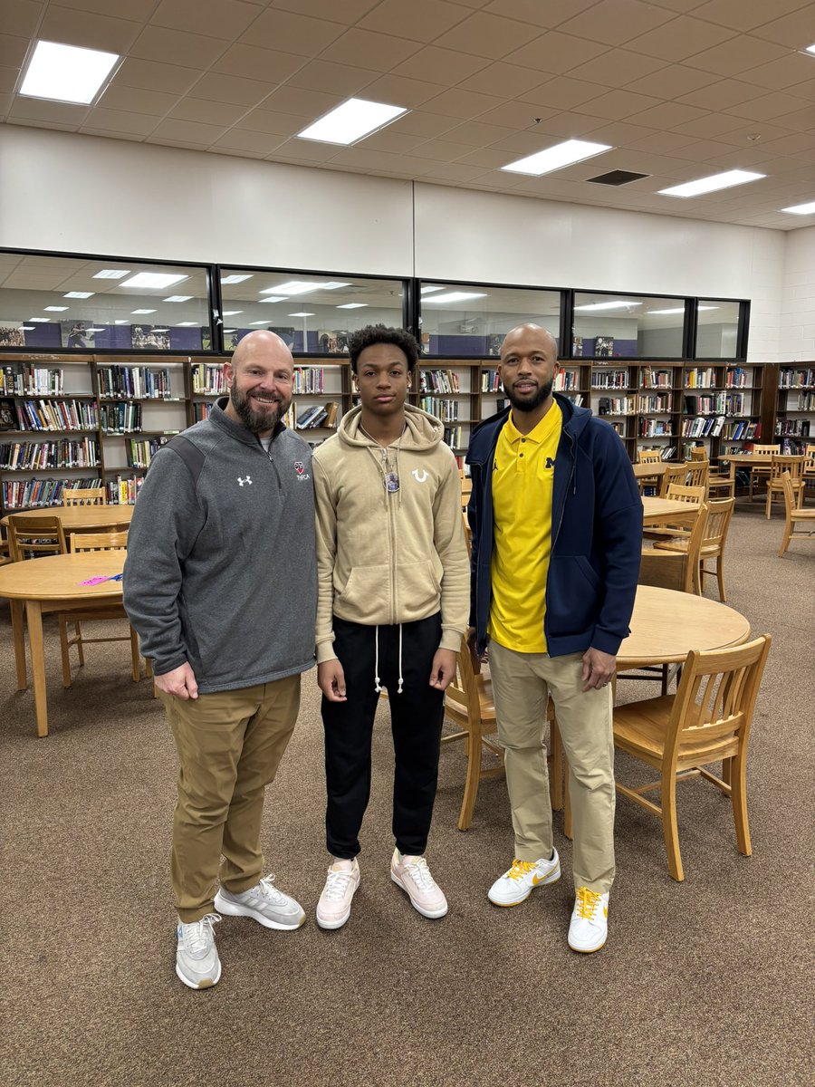 Huge thanks to <a href="/CoachLMorgan/">LaMar Morgan</a> and <a href="/UMichFootball/">Michigan Football</a> for stopping by to see some of our Tomcats today!  We really appreciate it!