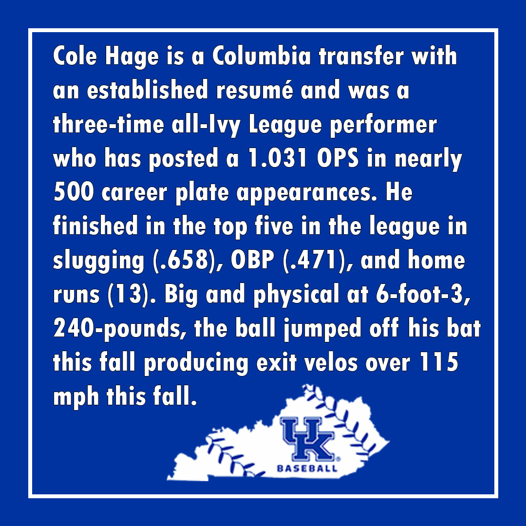 Cole Hage (<a href="/Colehage_33/">Cole Hage</a>) - Silly smart. Silly good.

<a href="/d1baseball/">D1Baseball</a> x <a href="/UKBaseball/">Kentucky Baseball</a>
