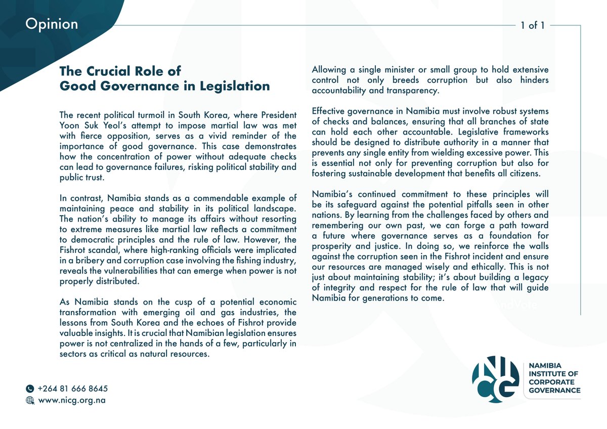 Opinion: The Crucial Role of Good Governance in Legislation