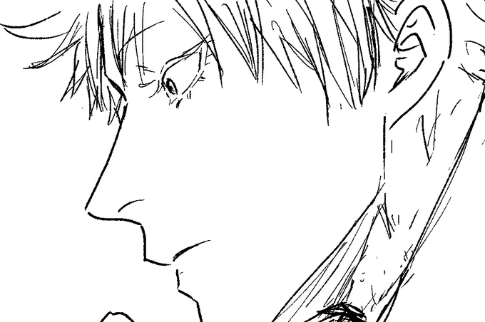 前に描いてて没にしたまんがの下描きを再活用してる 