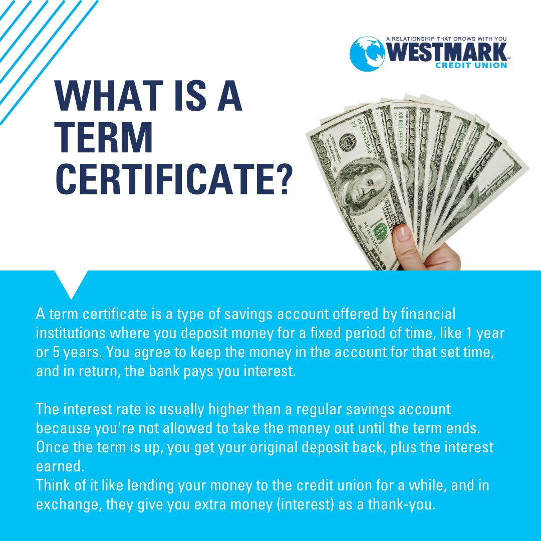 WestmarkCU's tweet photo. We currently have one at 4.40% for 8 months! Come open one while that rate lasts! 

#banking #money #financialtips https://t.co/kNTYvNPOfB