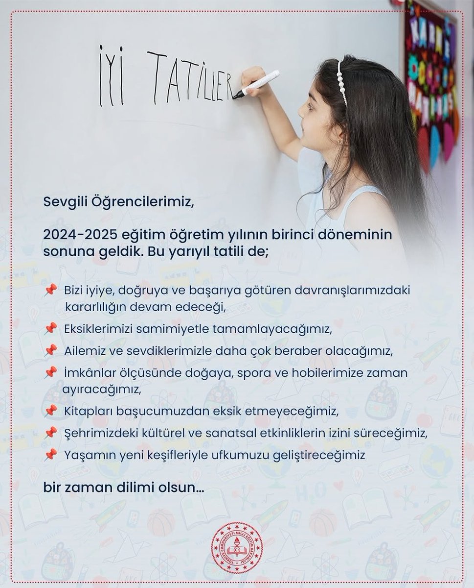 Bolca dinleneceğimiz, aynı zamanda da eğitimden, kültürel ve sanatsal faaliyetlerden, öğrenmenin izini sürmekten uzak kalmayacağımız mutlu tatillere.
