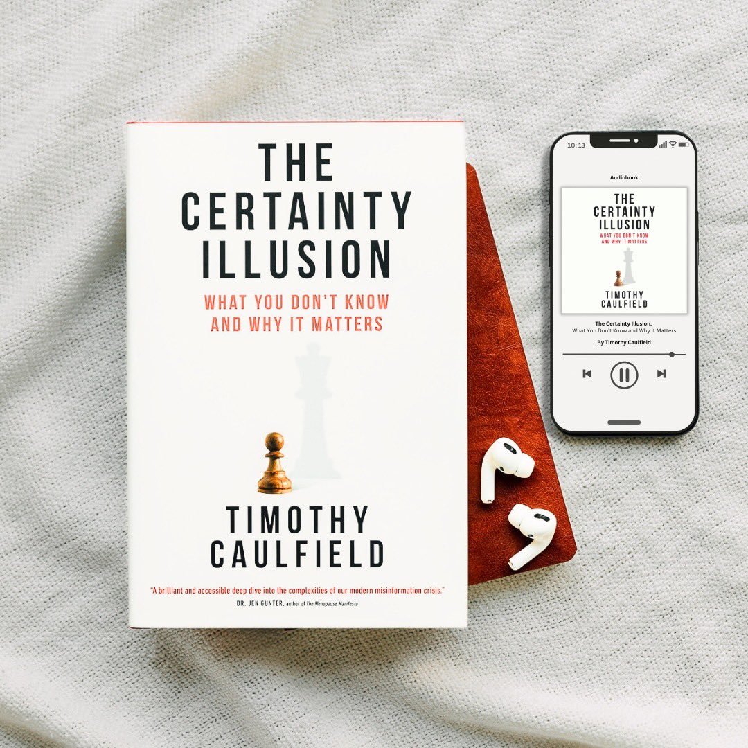 Penguin Books Canada (@penguincanada) on Twitter photo From bestselling author Timothy Caulfield (<a href="/CaulfieldTim/">Timothy Caulfield</a>) comes an exploration of knowing the truth. Lifting the curtain on the forces contributing to our information chaos and unpacking why itās so difficult to escape the fake, THE CERTAINTY ILLUSION is available now! From bestselling author Timothy Caulfield (<a href="/CaulfieldTim/">Timothy Caulfield</a>) comes an exploration of knowing the truth. Lifting the curtain on the forces contributing to our information chaos and unpacking why itās so difficult to escape the fake, THE CERTAINTY ILLUSION is available now!