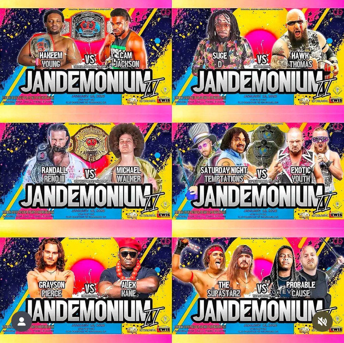 junkiespod's tweet photo. 🚨 Tonight at 6 EST, join Mr. Cincinnati (and maybe The Podcast Dad!) for Coastal Countdown! We’re breaking down Jandemonium II, @CEWSavannah’s first show of 2025! Don’t miss the action-packed preview. 🕕🔥 #CEW #CoastalCountdown #JandemoniumII

https://t.co/CLtlG2oNpx https://t.co/n5BgcK5AIo