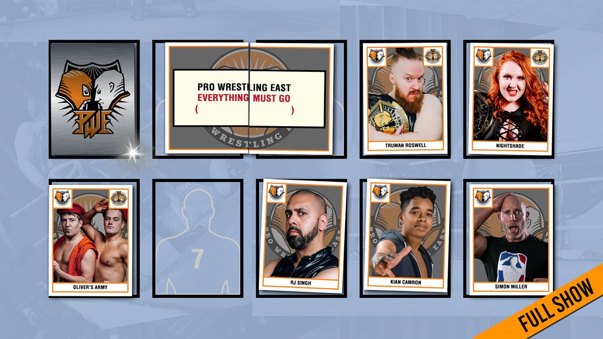ProWrestleEAST's tweet image. #EverythingMustGo - the full show cut - is now available on our Youtube. @Truman_Roswell vs @Wrestling_Memes in the main event; as well as @nightshadepw vs @Ruthis0nfire, @RonnieKnocks and maybe someone else... 🇮🇪