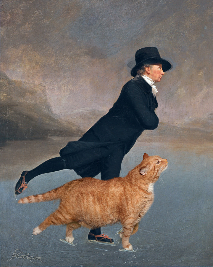 FatCatArtRu's tweet photo. ❄️ A bit of winter sport in art!🎨
🖼 Sir Henry Raeburn, Reverend Robert Walker Skating on Duddingston Loch with his Cat, aka Skating Minister and Skating Cat 😻⛸⁠
Zarathustra is the champion forever! 🥇🏆⁠

⁠#FatCatArt #HenryRaeburn #Raeburn #skatin… https://t.co/OsrFMro1YV https://t.co/WmqoAapmyT