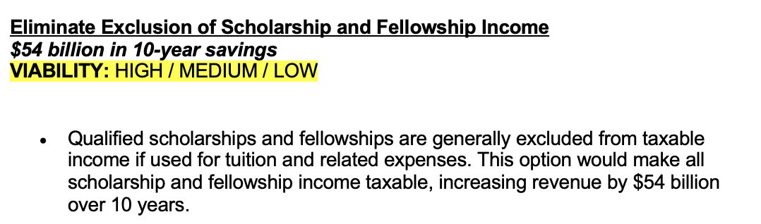 House GOP is considering taxing TUITION SCHOLARSHIPS in order to help pay for tax cuts for millionaires and corporations.