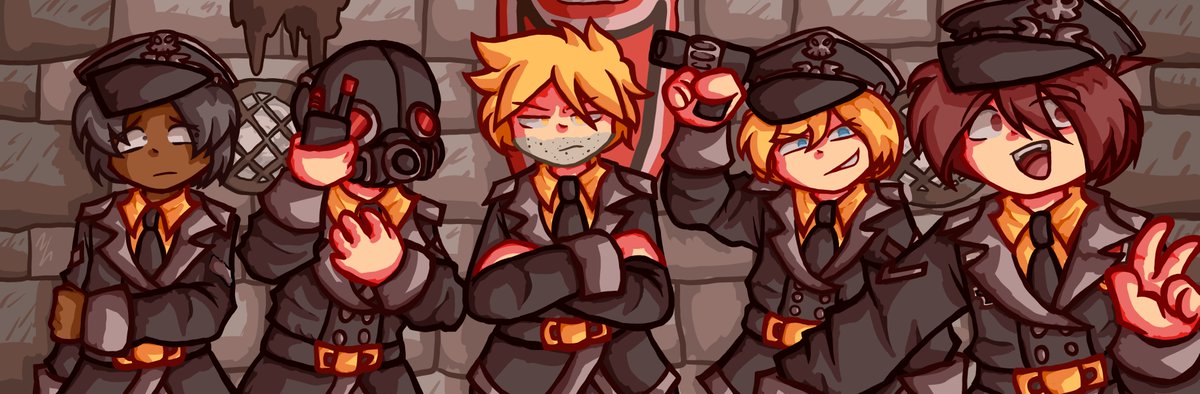 They are standing to be shot (￣▽￣*)ゞ

#EpicBattleFantasy  
#Ebf