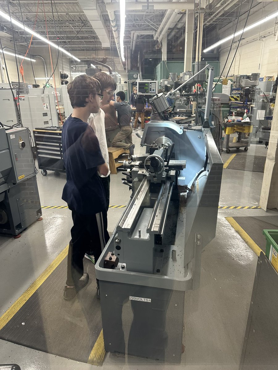 River Valley Technical Center's Introduction to Advanced Manufacturing and Engineering students took their first spins on the Kent TRL-1340 lathes this morning! Turns, get it? Because lathes... turn? Yeah, we went there!