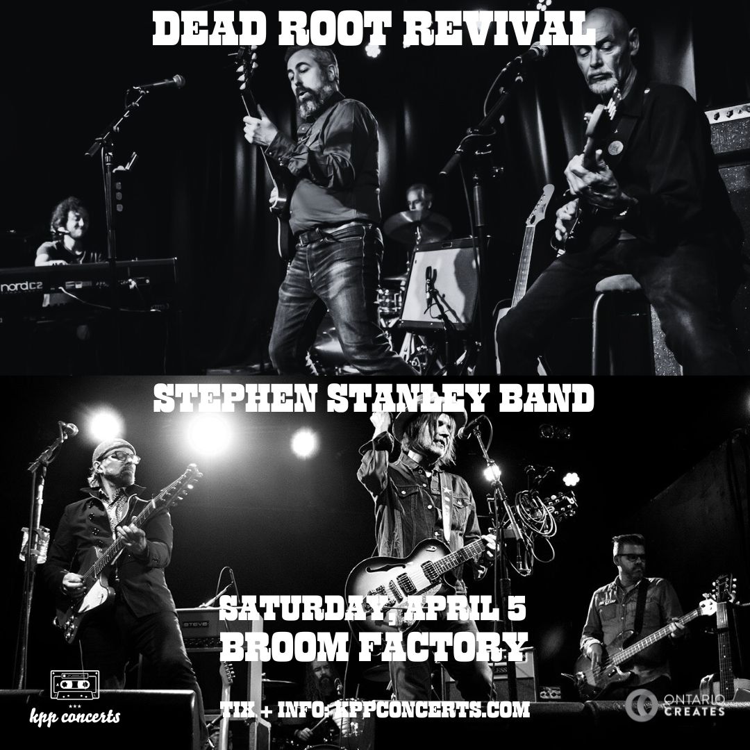 JUST ANNOUNCED! DEAD ROOT REVIVAL + STEPHEN STANLEY BAND live at the Broom Factory on April 5. Two awesome bands, one killer bill! 🔥

Tickets on sale now
🎟 shorturl.at/DwwJ5

🗓️ Saturday, April 5
🎸 DEAD ROOT REVIVAL + STEPHEN STANLEY BAND
🤘All Ages | $20 advance