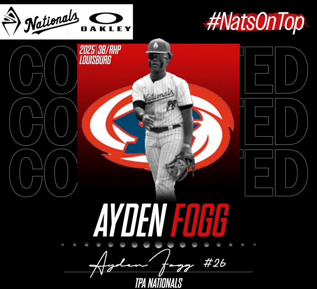 COMMITTED✅

Congrats to ‘25 TPA National Ayden Fogg on his Commitment to Louisburg College! We are so proud of Ayden &amp; grateful for his work in our program! We cannot wait to see him compete at the Next Level👏

#NatsOnTop | #OakleyPrizm| #CultureAboveAll
