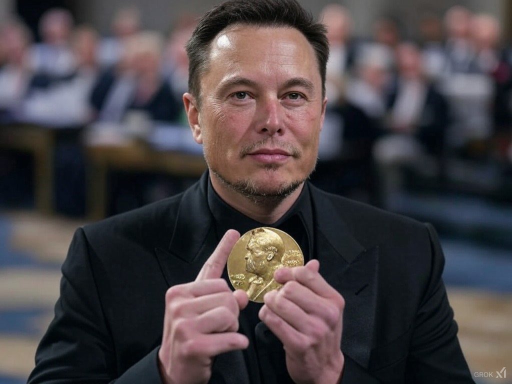 👉🏼 Würdest DU Elon Musk unterstützen, dass er den Friedensnobelpreis für die Rettung der freien Meinungsäusserung erhält?

Simpel: 👍 oder 👎