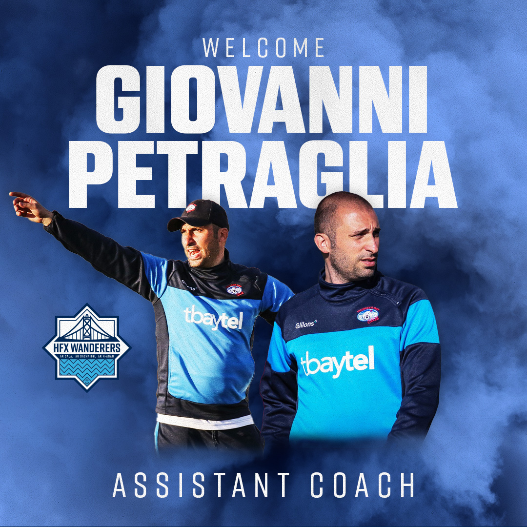 ⚓ OUR NEW ASSISTANT COACH: Giovanni Petraglia 🤝

An experienced coach in Canadian Soccer, Petraglia helped <a href="/ThunderBayChill/">Thunder Bay Chill</a> win three division titles and advance to the <a href="/USLLeagueTwo/">USL League Two</a> final twice! 👊

Details: hfxwanderersfc.canpl.ca/article/wander…

#TogetherFromAways #COYW