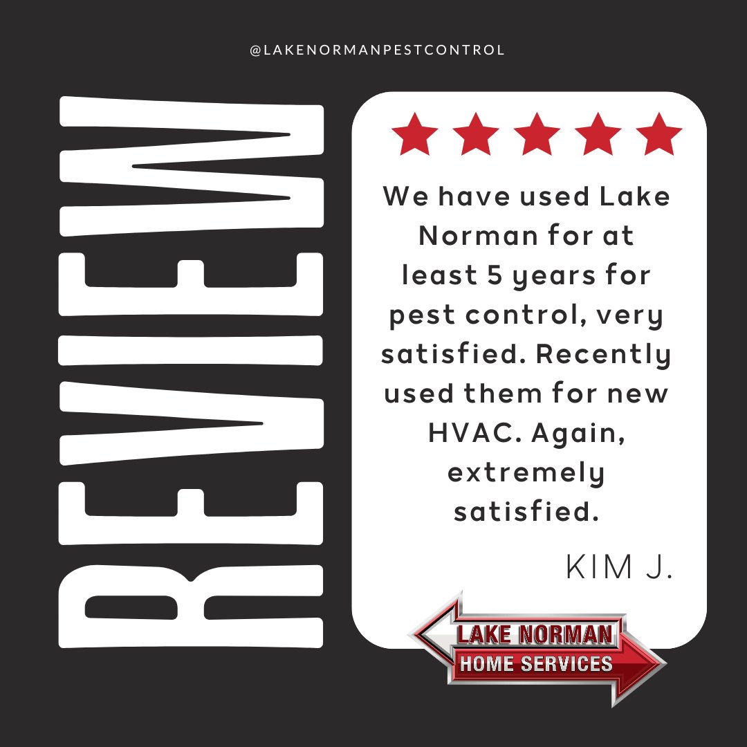 From pest control to HVAC, we deliver 5-star service across the board! 🌟 Join our family of satisfied customers who trust us year after year for all their home service needs.

lakenormanpest.com

#HomeServices #PestControl #HVAC #TrustedService