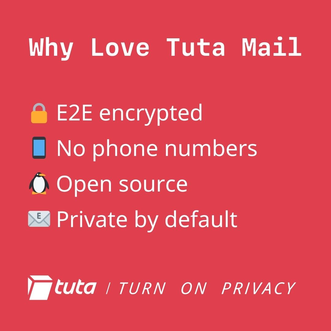 TutaPrivacy's tweet image. This #NewYearsResolution should be about increasing your #privacy. Share now!

❤️ ❤️ ❤️